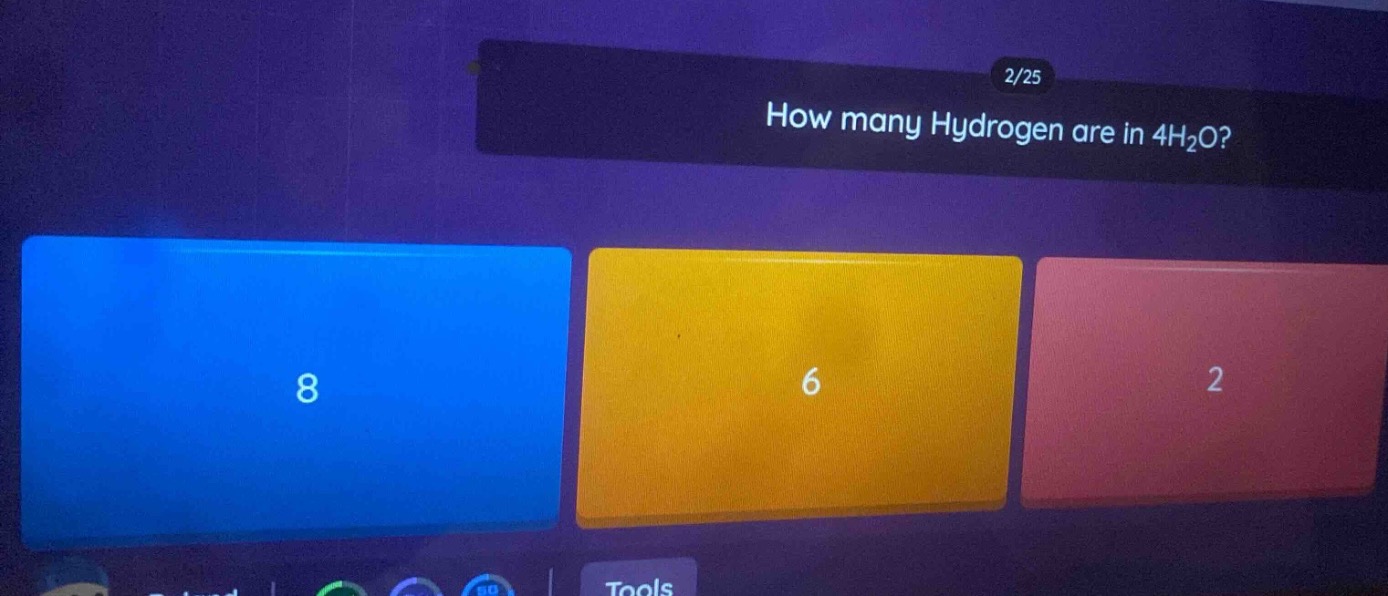 how many hydrogen are in 4h₂o?