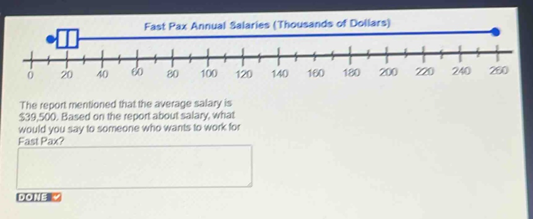 fast pax annual salaries (thousands of dollars)\nthe report mentioned that the average salary is $39,500. based on the report about salary, what would you say to someone who wants to work for fast pax?