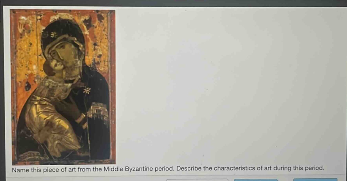 name this piece of art from the middle byzantine period. describe the characteristics of art during this period.