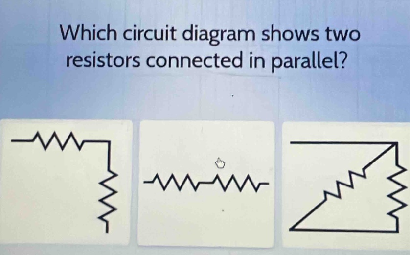 which circuit diagram shows two resistors connected in parallel?