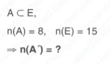 a⊂e, n(a)=8, n(e)=15 ⇒ n(a)=?