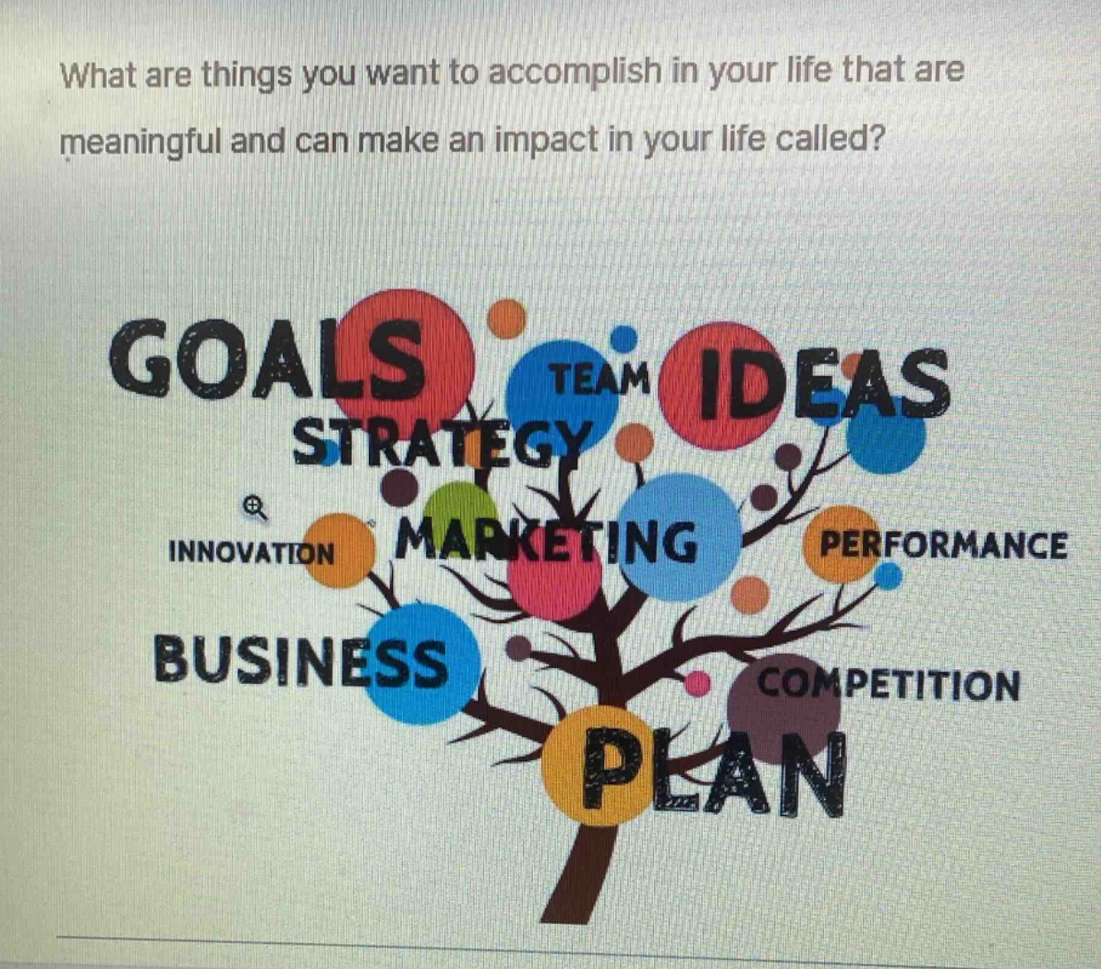 what are things you want to accomplish in your life that are meaningful and can make an impact in your life called?