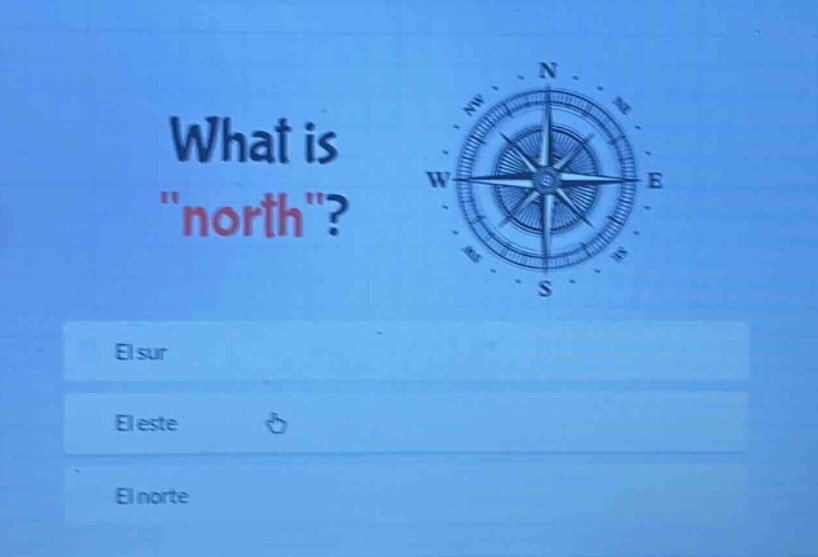 what is \north\? el sur el este el norte