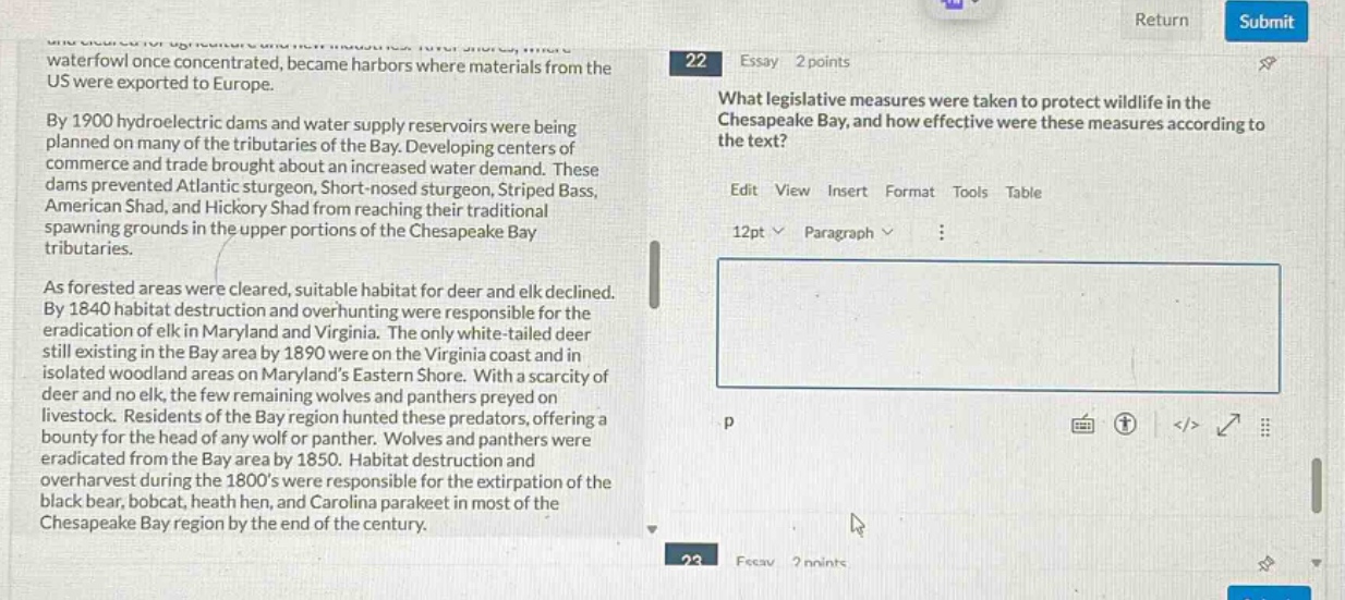 what legislative measures were taken to protect wildlife in the chesapeake bay, and how effective were these measures according to the text?