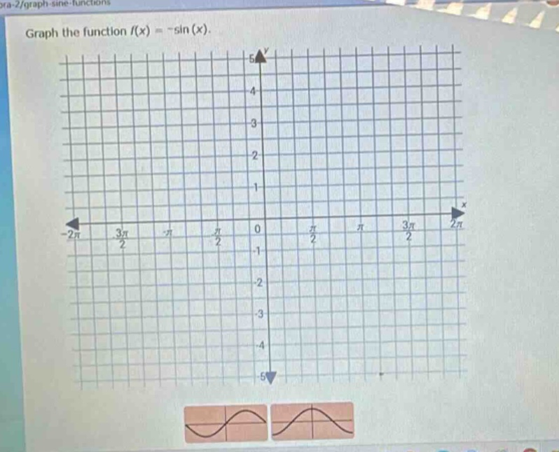 graph the function (f(x)=-sin(x)).
