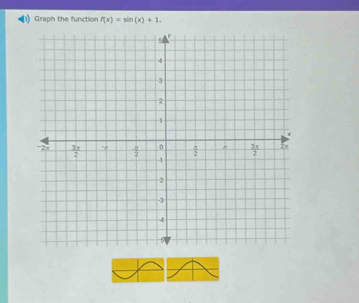 graph the function f(x) = sin(x) + 1.