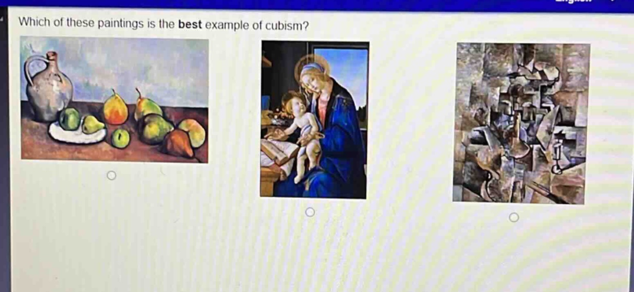 which of these paintings is the best example of cubism?