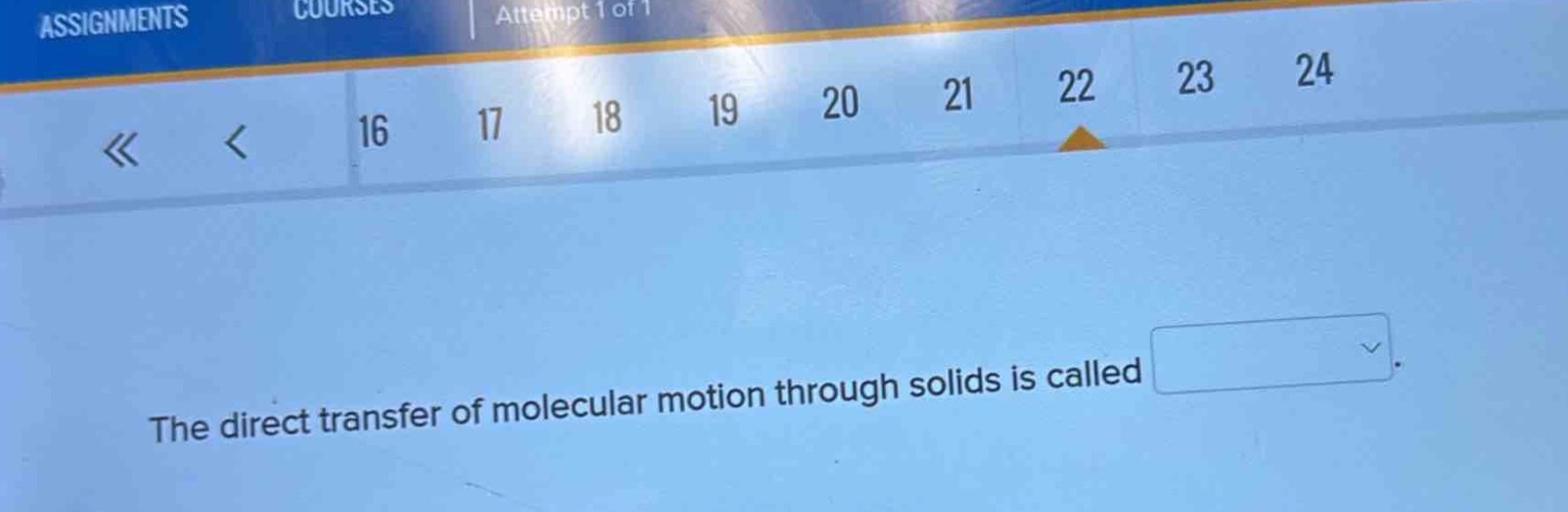 the direct transfer of molecular motion through solids is called