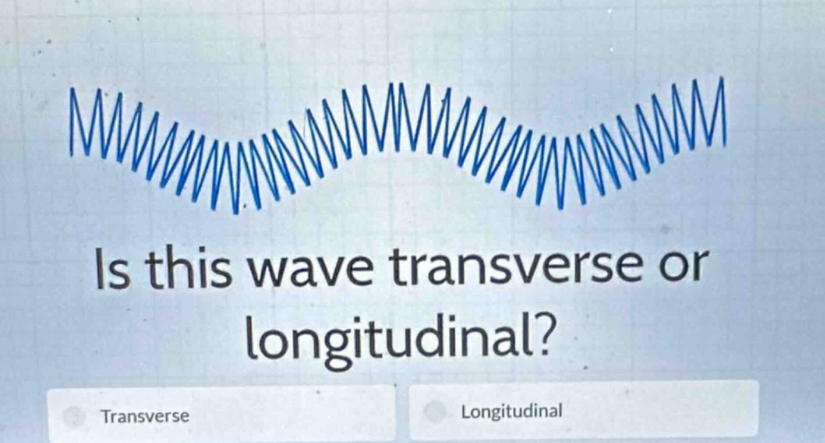 is this wave transverse or longitudinal? transverse longitudinal