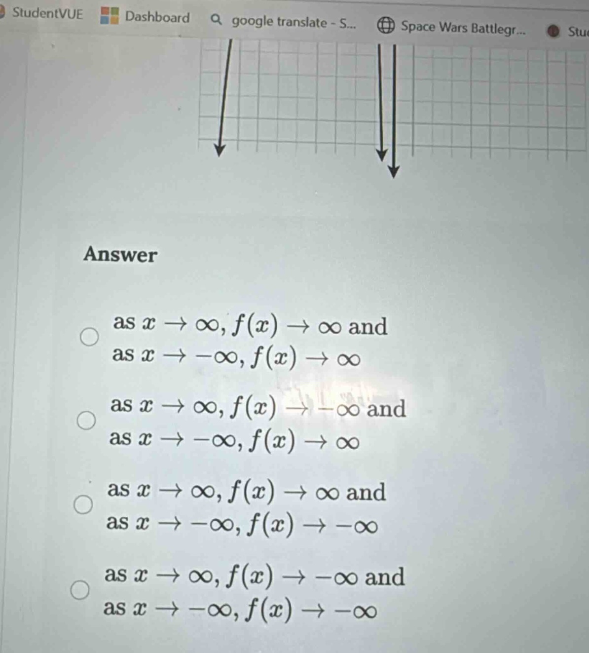 answer as (x\rightarrowinfty,f(x)\rightarrowinfty) and as (x\rightarrow-infty,f(x)\rightarrowinfty) as (x\rightarrowinfty,f(x)\rightarrow-infty) and as (x\rightarrow-infty,f(x)\rightarrowinfty) as (x\rightarrowinfty,f(x)\rightarrowinfty) and as (x\rightarrow-infty,f(x)\rightarrow-infty) as (x\rightarrowinfty,f(x)\rightarrow-infty) and as (x\rightarrow-infty,f(x)\rightarrow-infty)