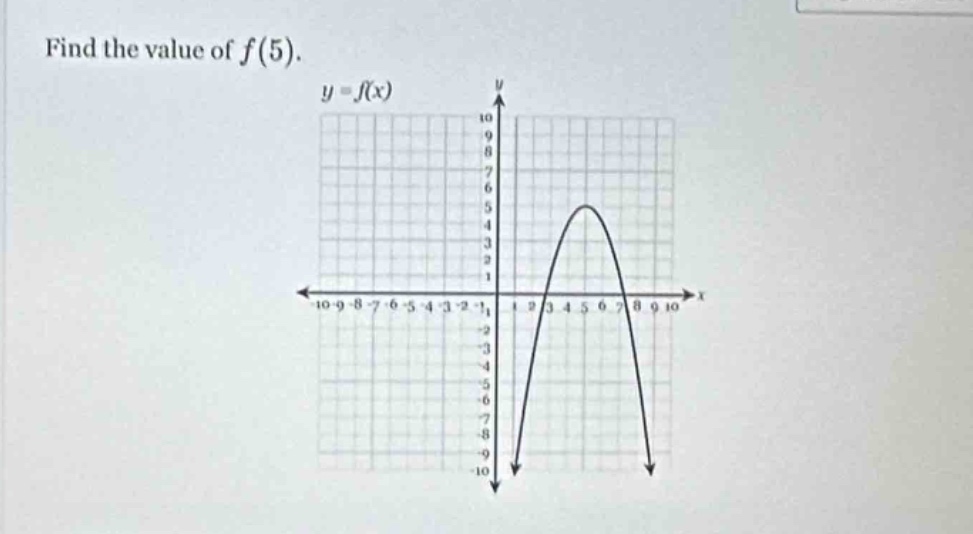find the value of f(5).