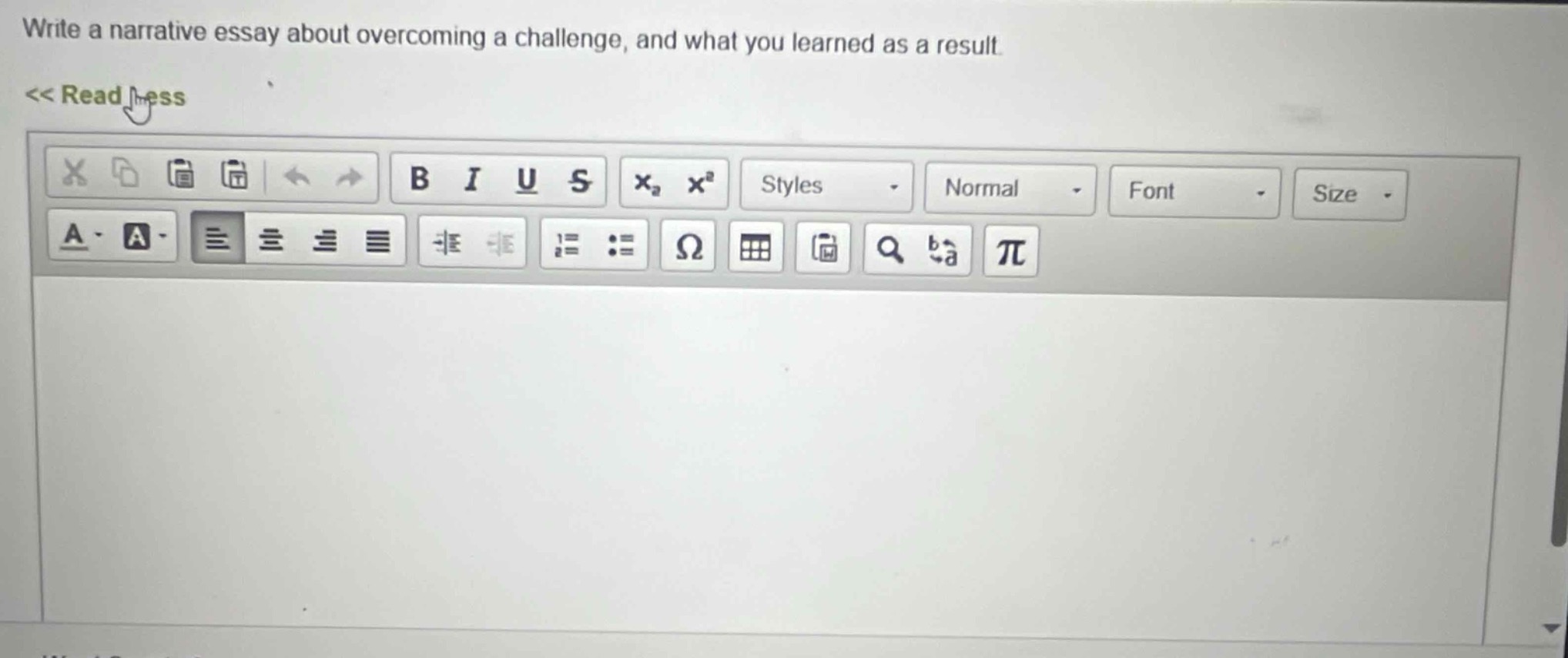 write a narrative essay about overcoming a challenge, and what you learned as a result.