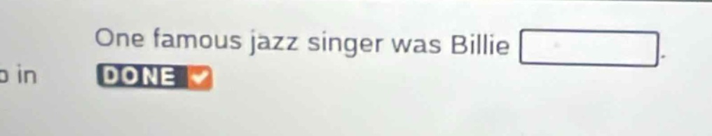 one famous jazz singer was billie