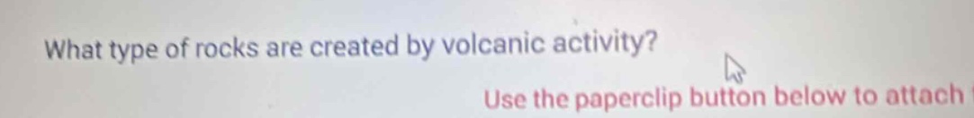 what type of rocks are created by volcanic activity?