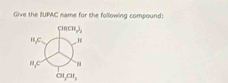 give the iupac name for the following compound: