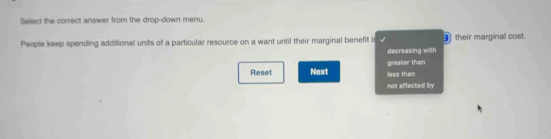 select the correct answer from the drop - down menu. people keep spendi…