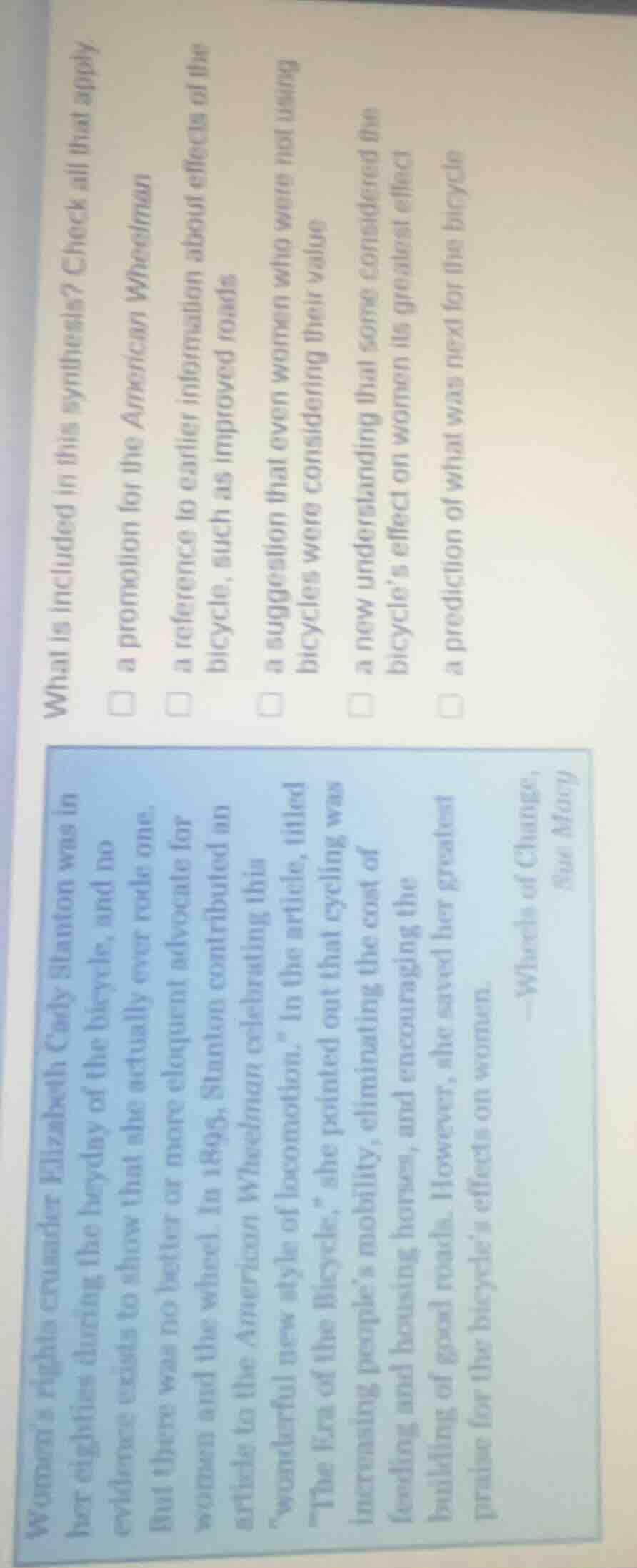 women’s rights crusader elizabeth cady stanton was in her eighties duri…