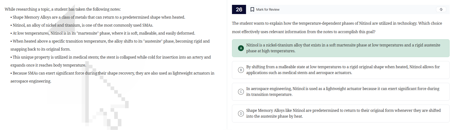 while researching a topic, a student has taken the following notes: - s…