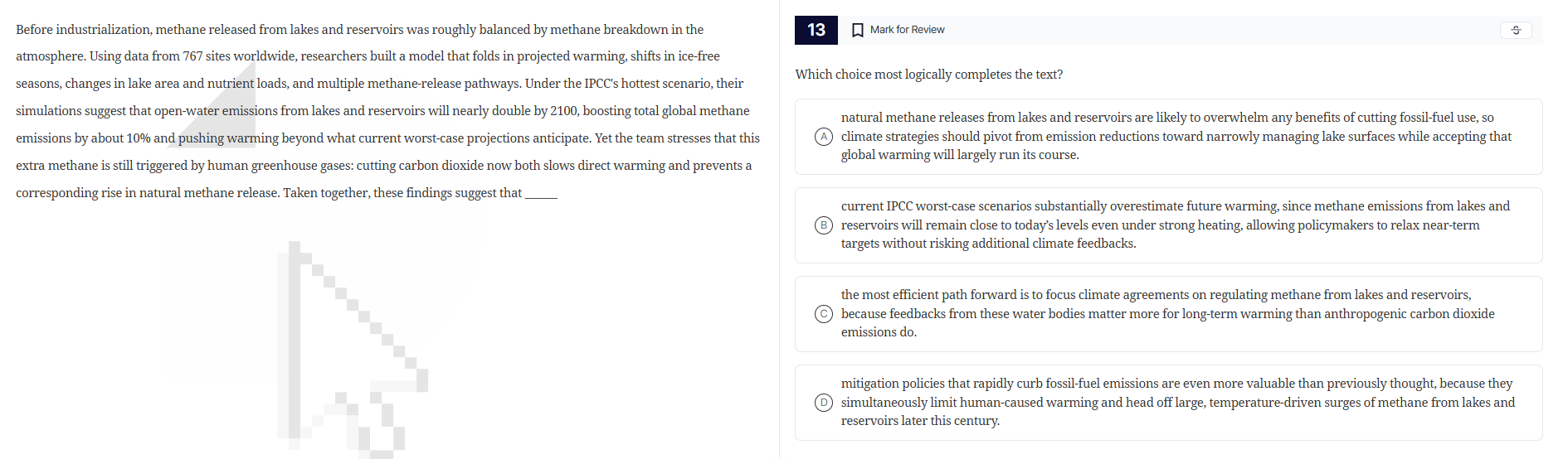 before industrialization, methane released from lakes and reservoirs wa…