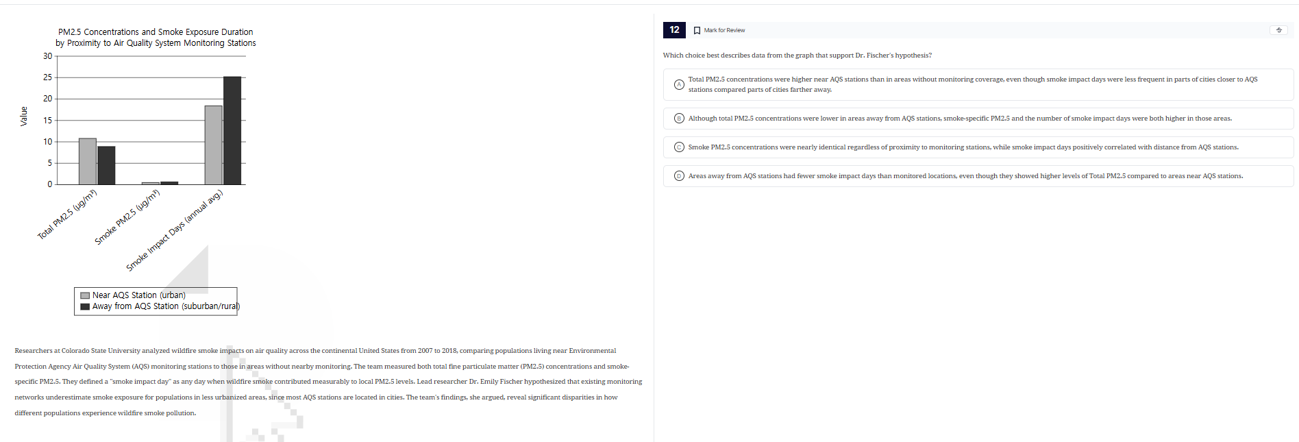 pm2.5 concentrations and smoke exposure duration by proximity to air qu…