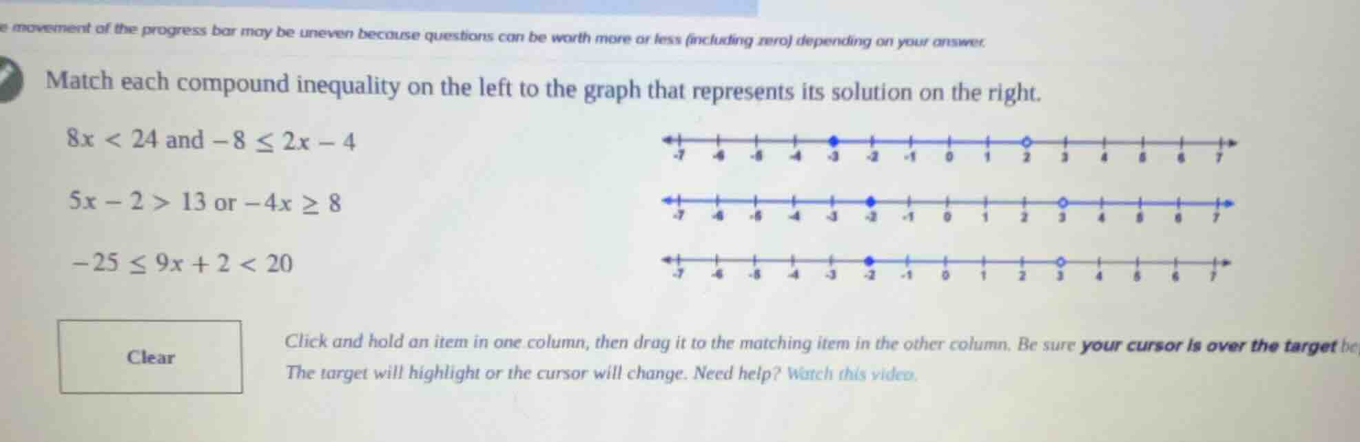 the movement of the progress bar may be uneven because questions can be…