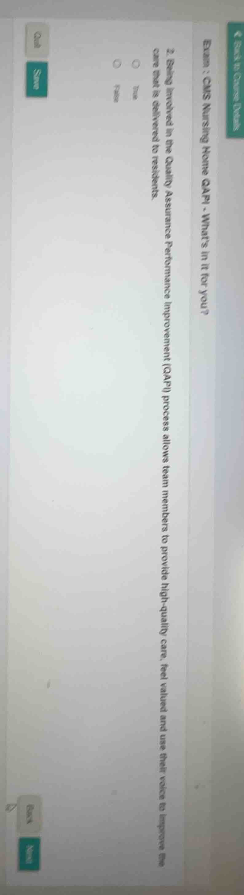 exam : cms nursing home qapi - whats in it for you? 2. being involved i…