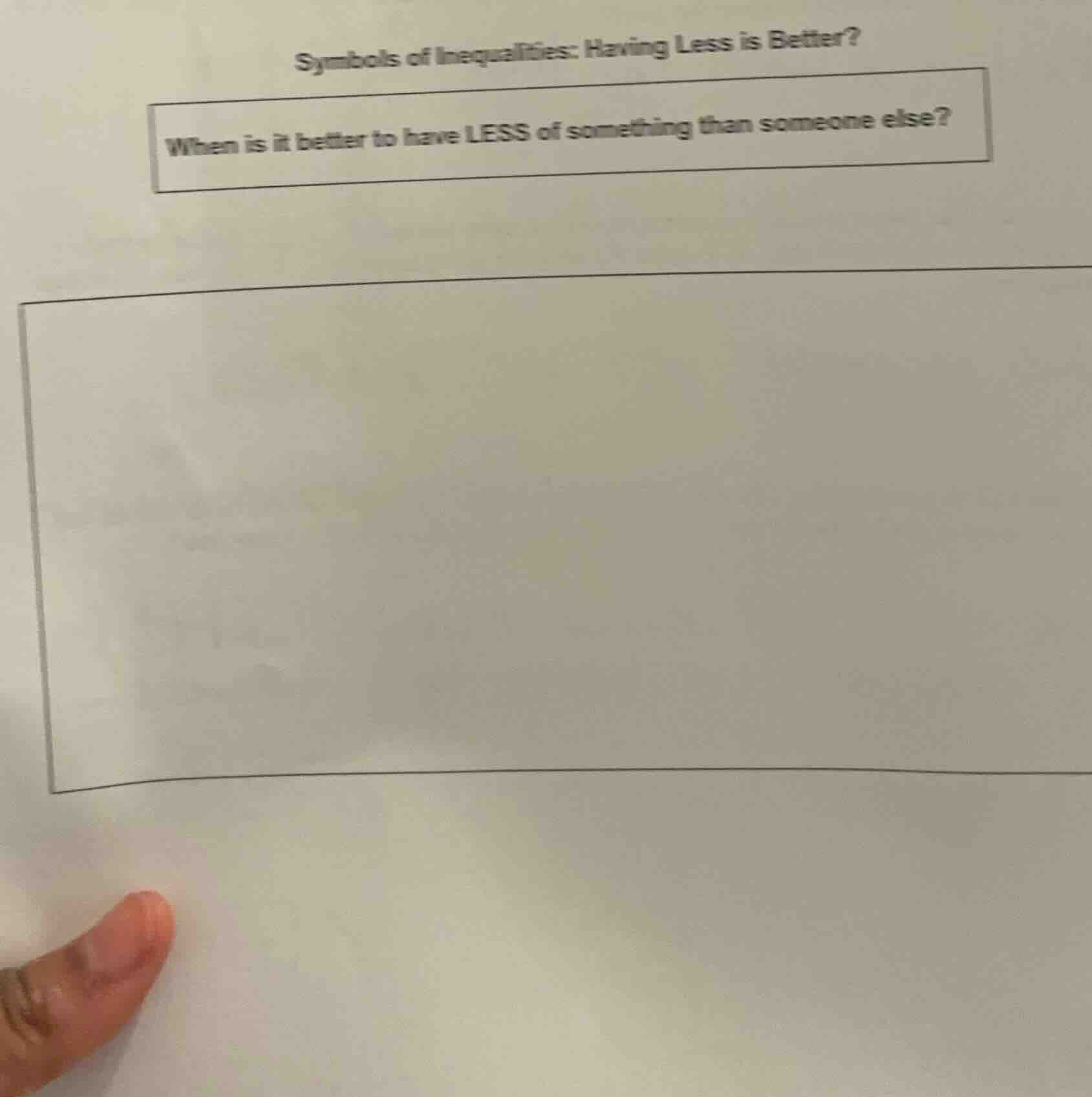 symbols of inequalities: having less is better? when is it better to ha…