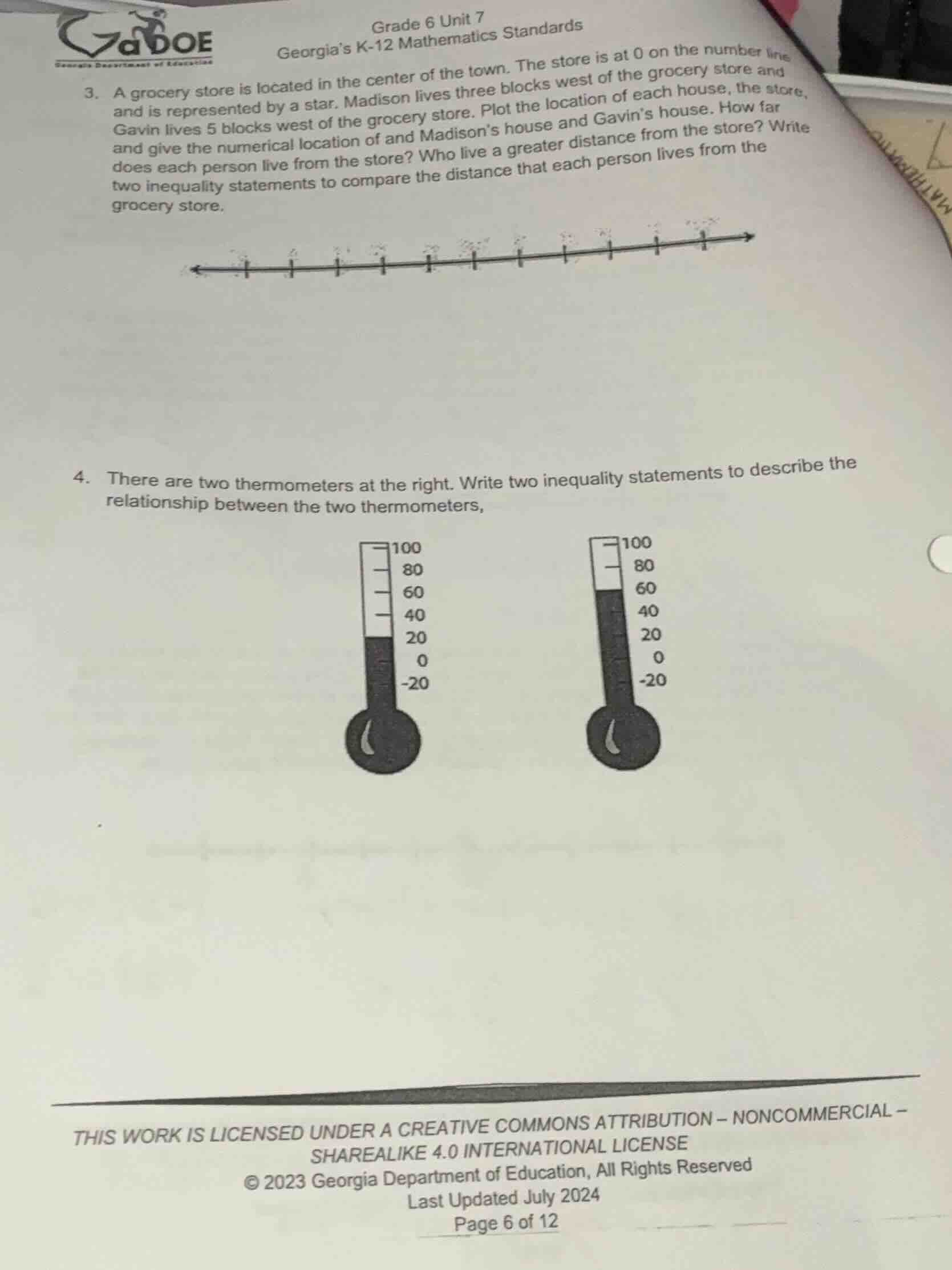 grade 6 unit 7 georgia’s k-12 mathematics standards 3. a grocery store …