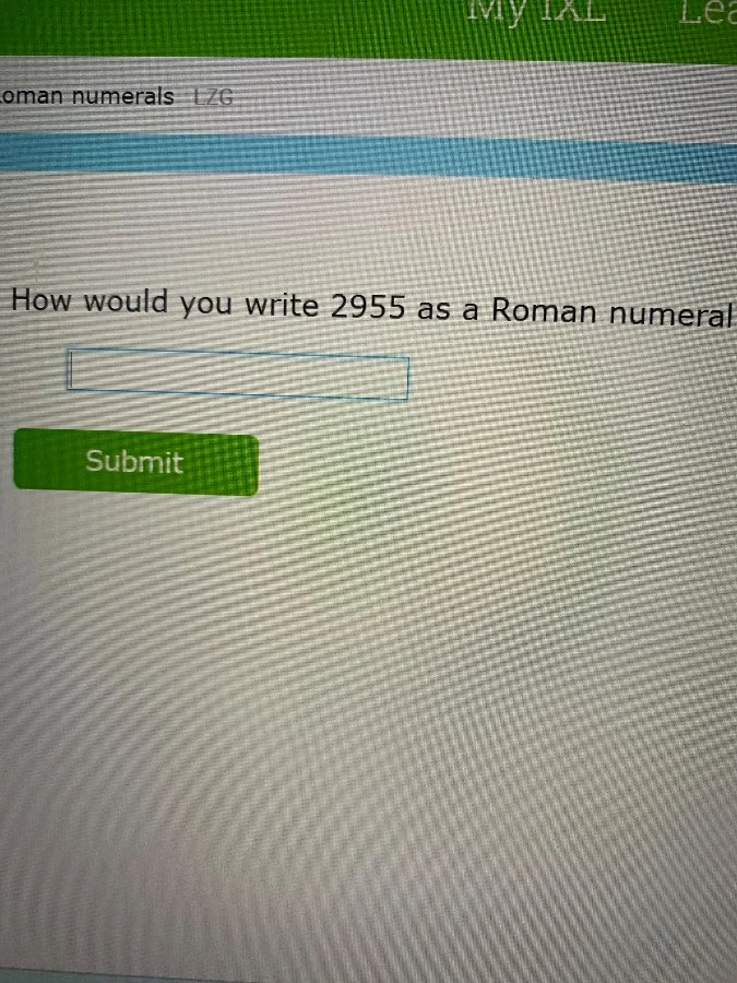 how would you write 2955 as a roman numeral