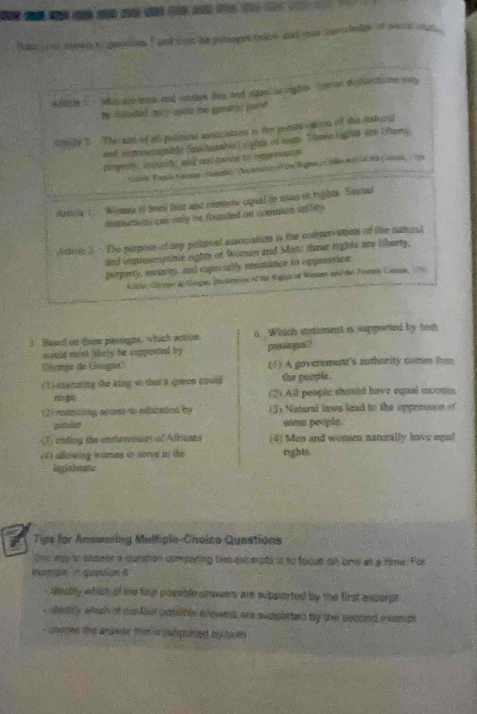 follow to answer 2 questions 1 and from the passage below and your know…