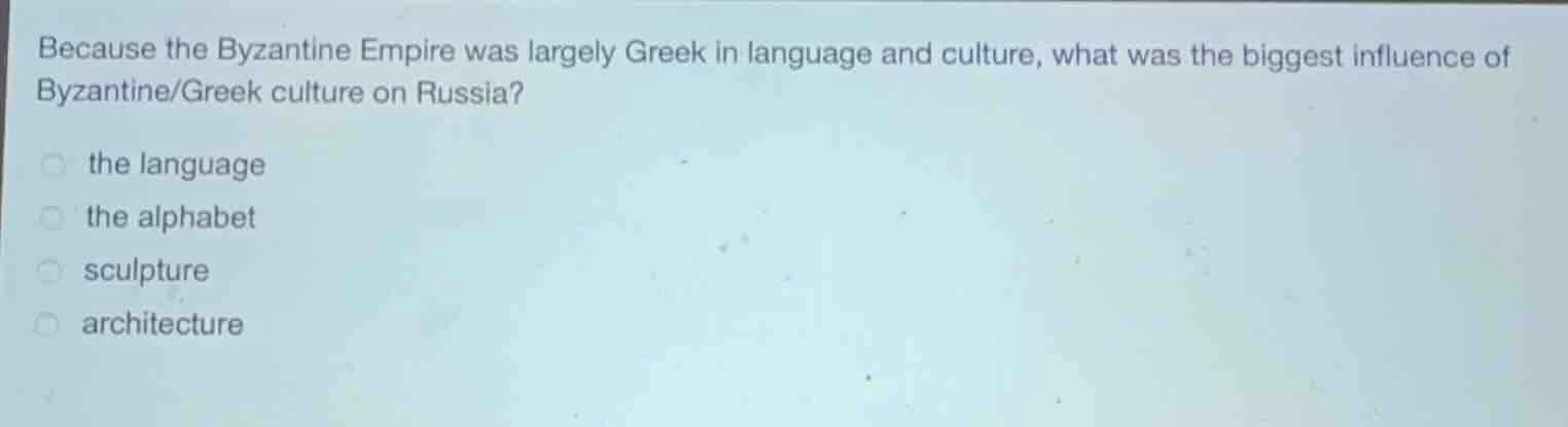 because the byzantine empire was largely greek in language and culture,…