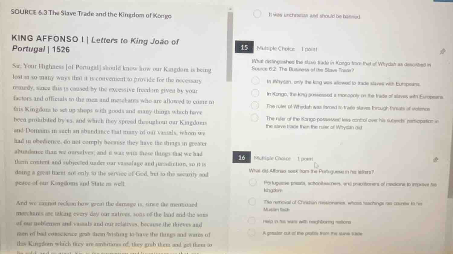 source 6.3 the slave trade and the kingdom of kongo king affonso i | le…