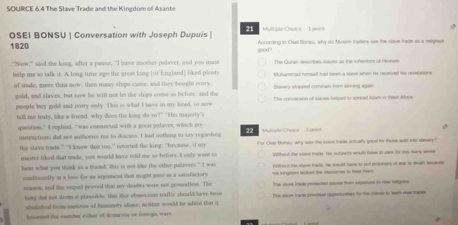 source 6.4 the slave trade and the kingdom of asante osei bonsu | conve…