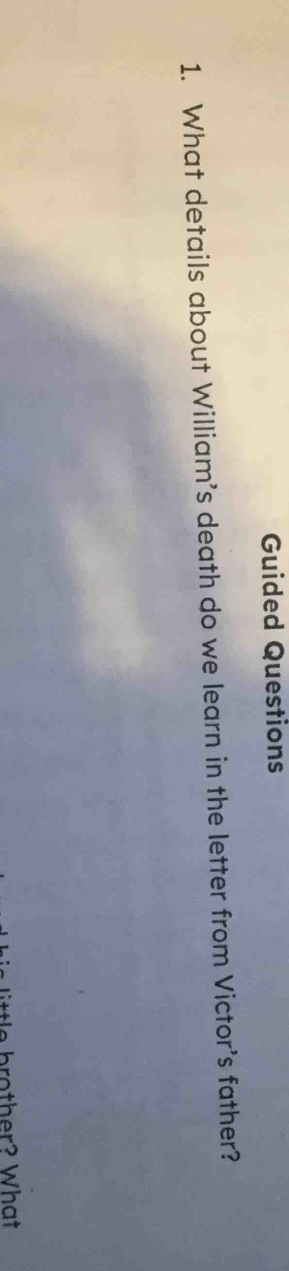guided questions 1. what details about william’s death do we learn in t…