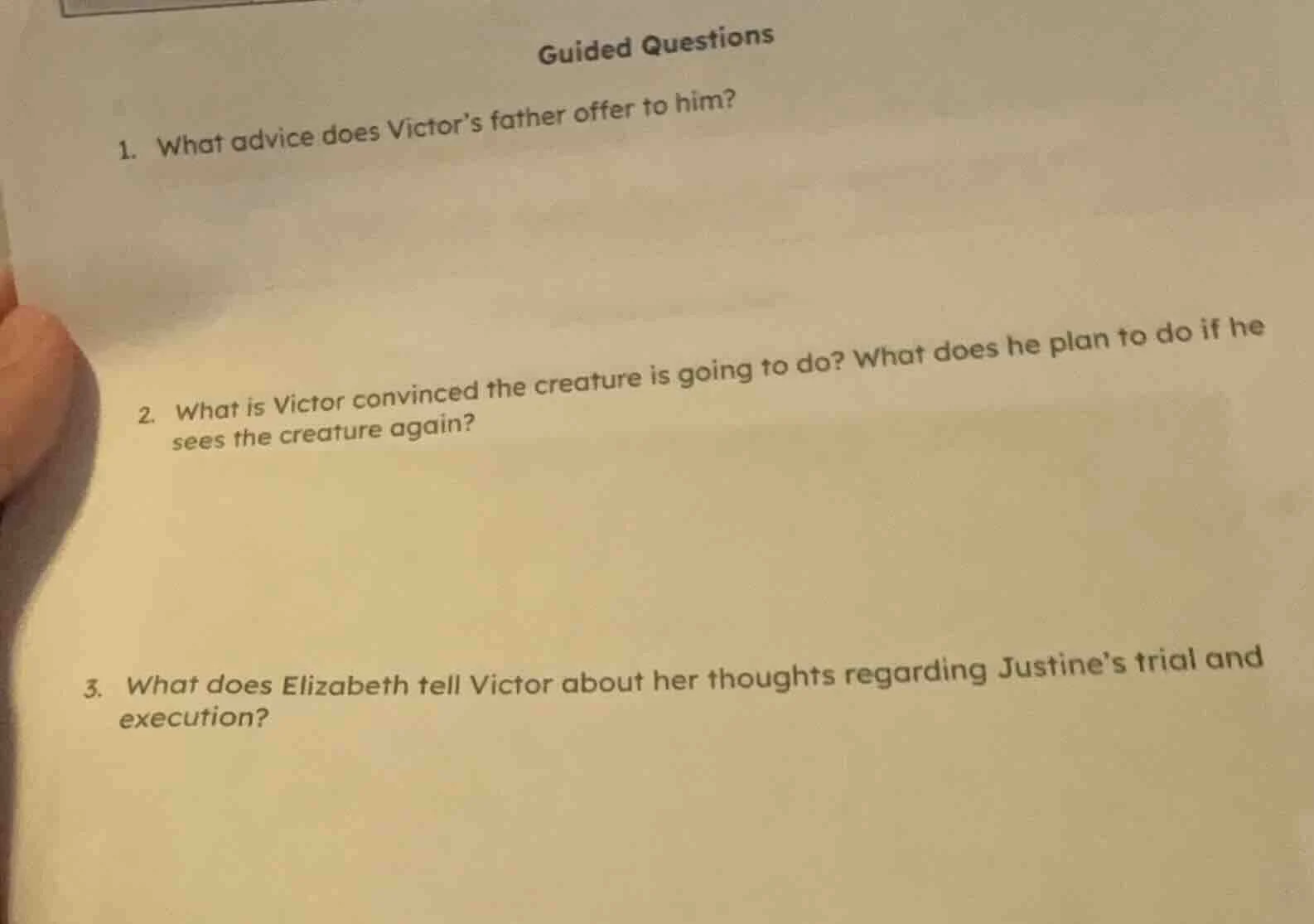 guided questions 1. what advice does victor’s father offer to him? 2. w…