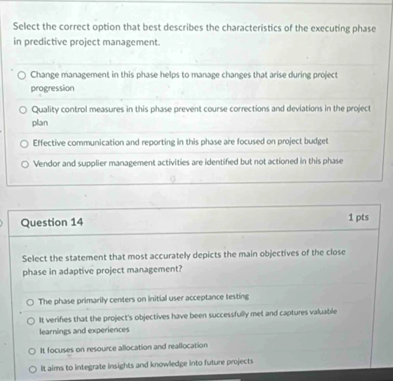 select the correct option that best describes the characteristics of th…