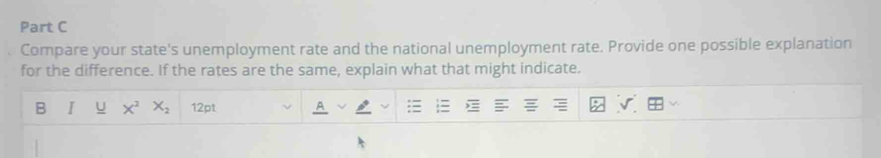 part c compare your states unemployment rate and the national unemploym…