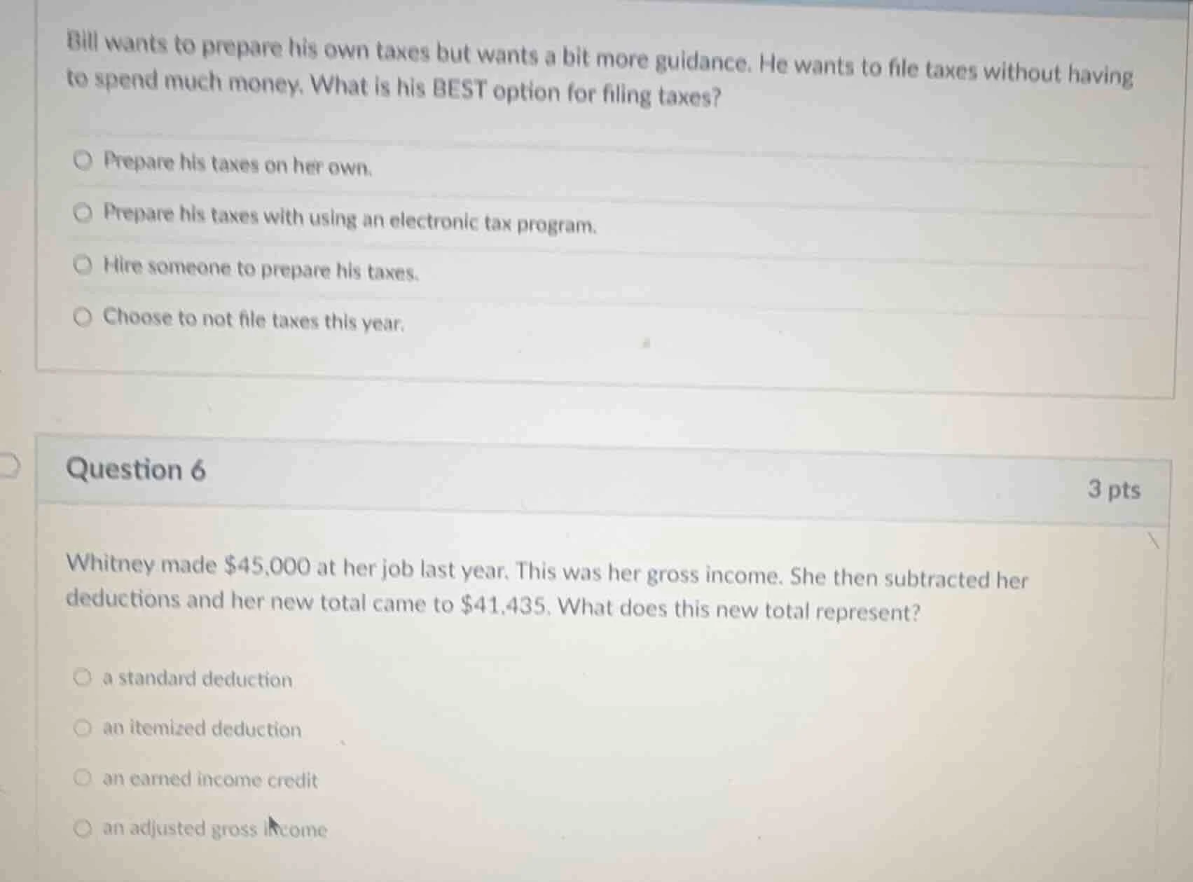 bill wants to prepare his own taxes but wants a bit more guidance. he w…