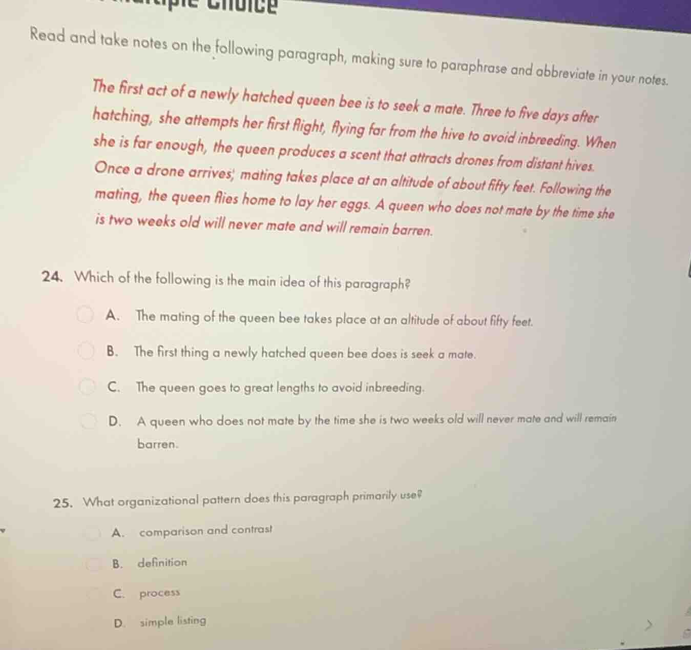 read and take notes on the following paragraph, making sure to paraphra…