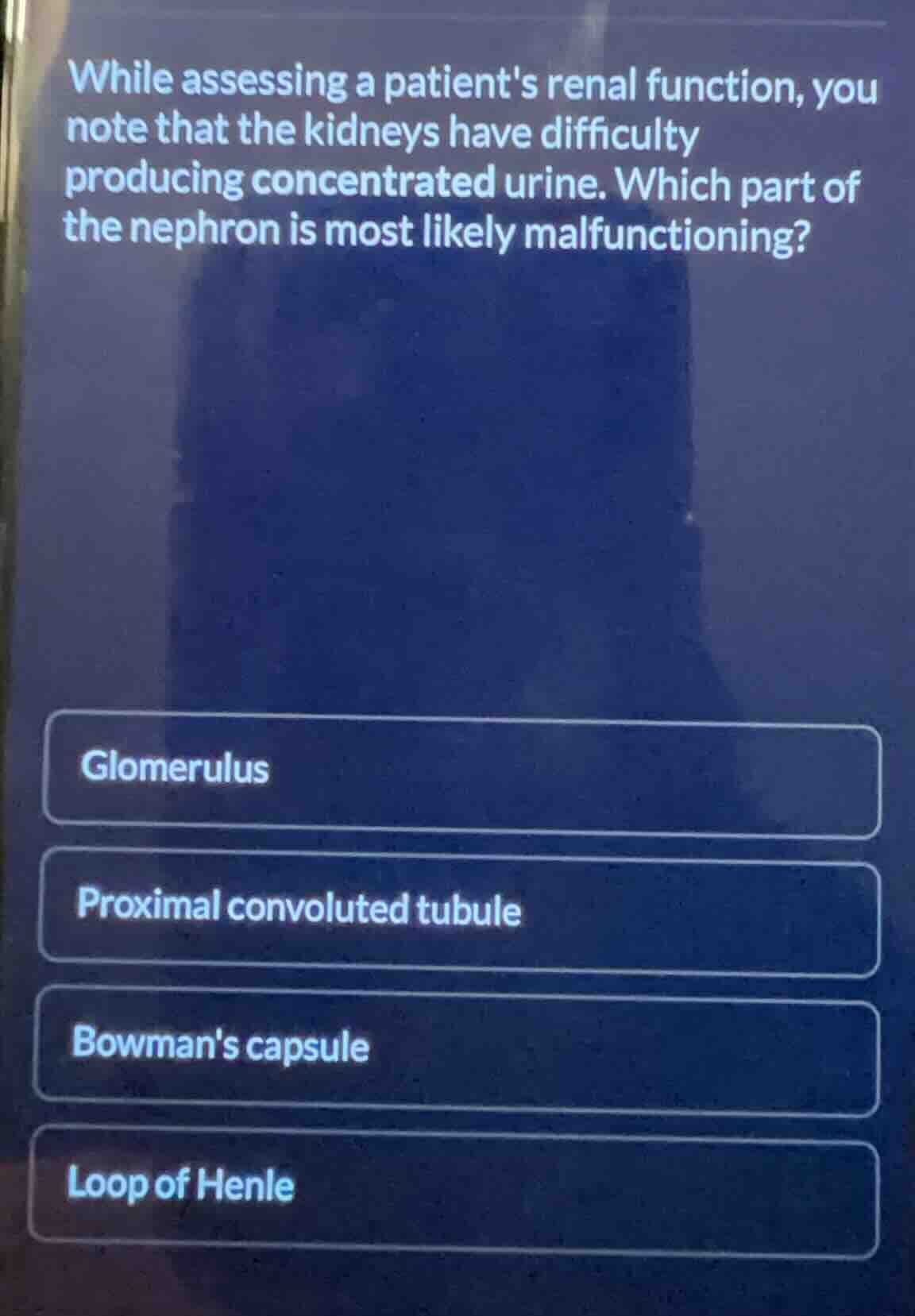 while assessing a patients renal function, you note that the kidneys ha…