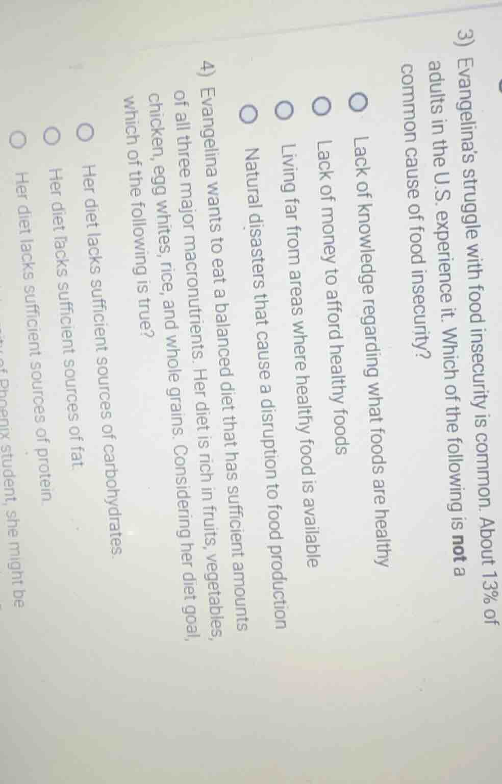 3) evangelinas struggle with food insecurity is common. about 13% of ad…