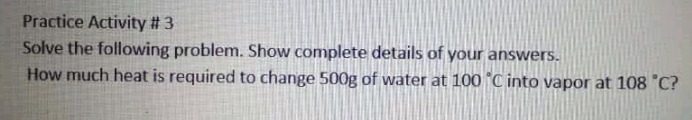 practice activity # 3 solve the following problem. show complete detail…