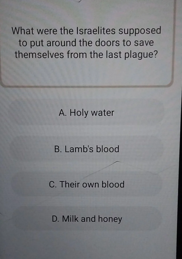 what were the israelites supposed to put around the doors to save thems…