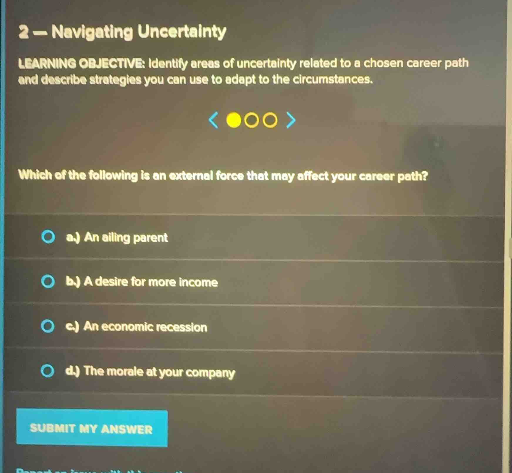 2 — navigating uncertainty learning objective: identify areas of uncert…