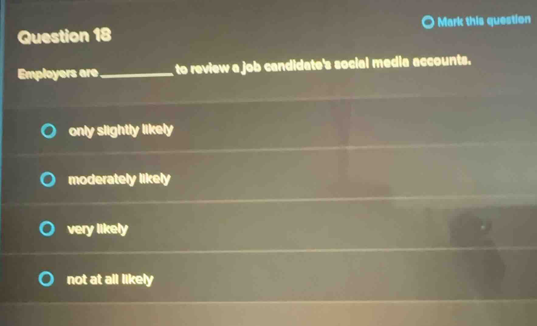 question 18 employers are ______ to review a job candidates social medi…