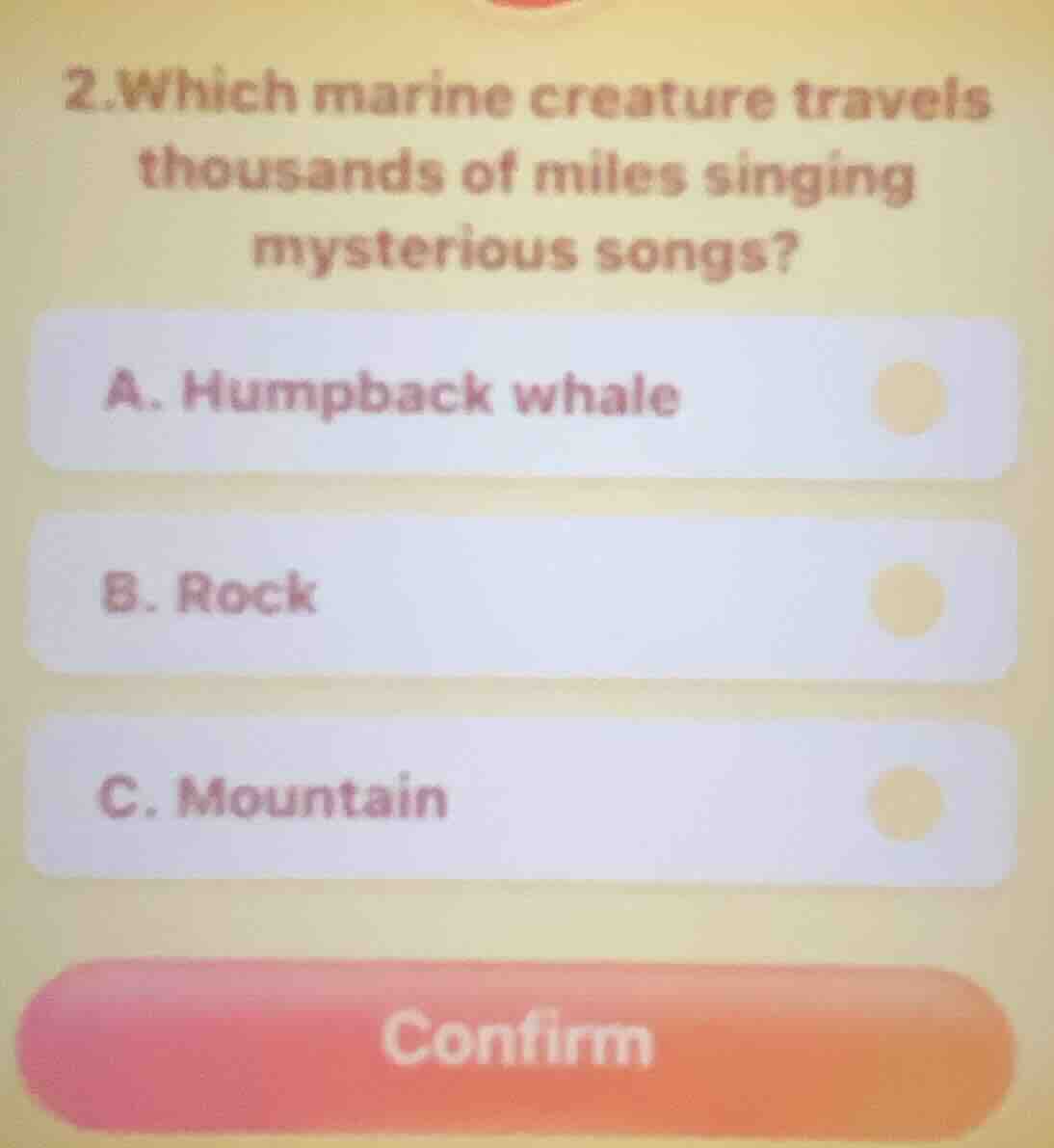 2.which marine creature travels thousands of miles singing mysterious s…