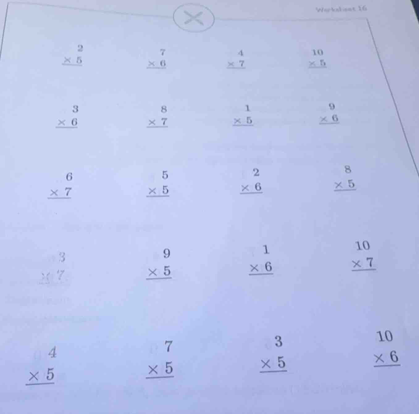 worksheet 16 \\begin{array}{cccc} \\begin{array}{c}2\\\\\\times5\\\\\\h…