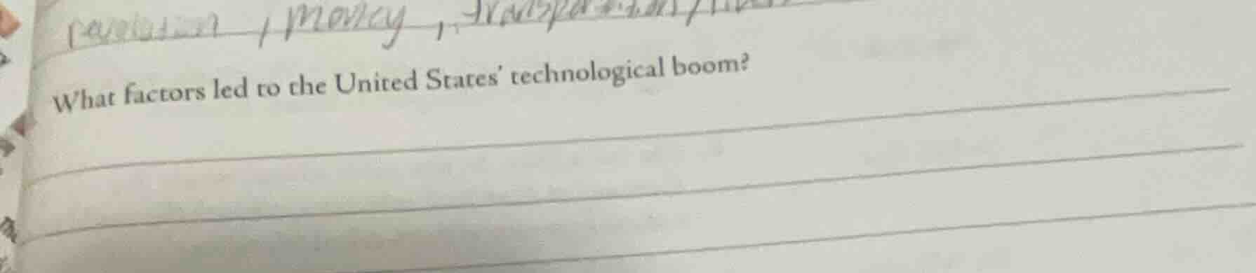 what factors led to the united states technological boom?