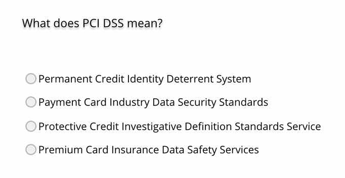 what does pci dss mean? ○ permanent credit identity deterrent system ○ …