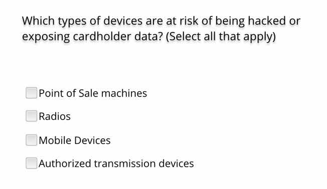 which types of devices are at risk of being hacked or exposing cardhold…